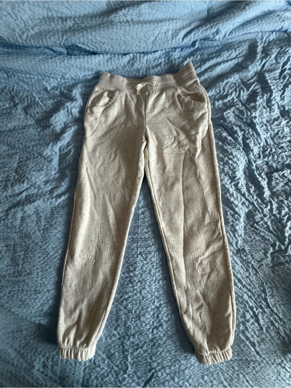 NWOT Cat & Jack Light Oatmeal Color Girls' Cozy Jogger Pants